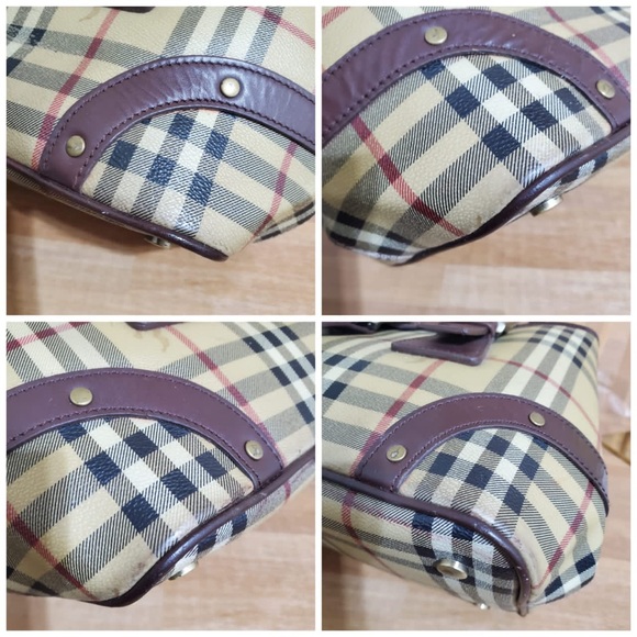 Authentic Burberry Ecordelia Haymarket Check Satchel Shoulder Bag - Picture 8 of 10